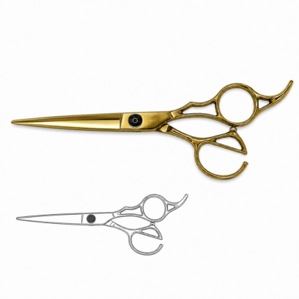 Professional Hair Cutting Scissors – Decorative Gold